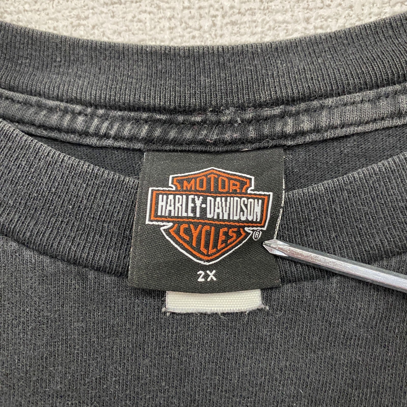HARLEY DAVIDSON　ハーレーダビッドソン　半袖Tシャツ　黒　ブラック　2XLサイズ