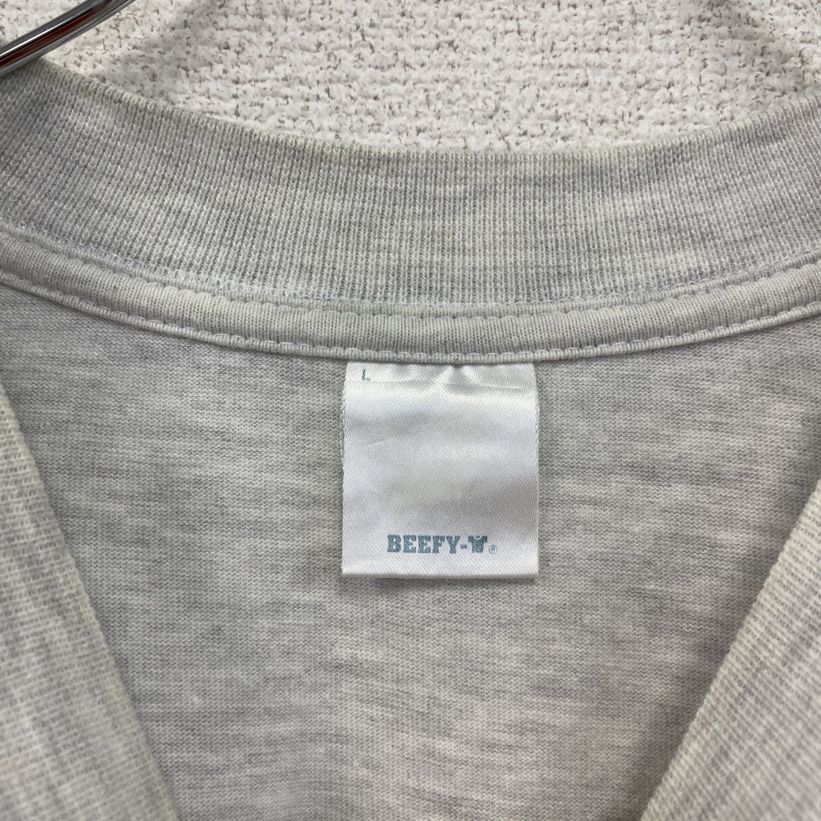 00s　BEEFY-T　U.S.NAVY　半袖プリントTシャツ　ヴィンテージ　灰色　グレー　Lサイズ