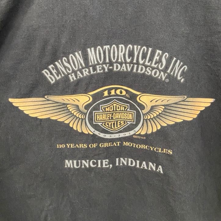 HARLEY DAVIDSON　ハーレーダビッドソン　半袖プリントTシャツ　黒　ブラック　2XLサイズ