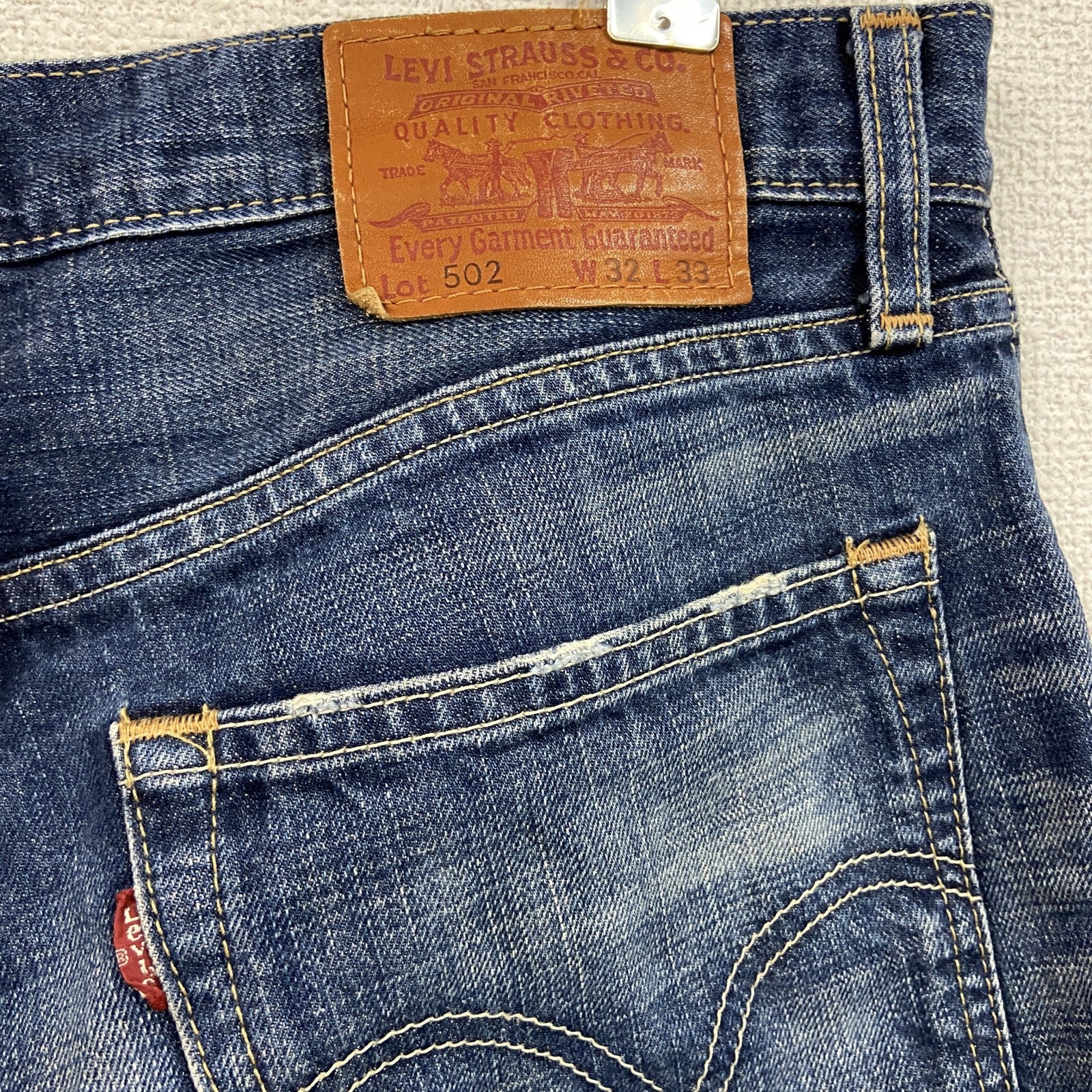 Levi's　リーバイス　502　デニムパンツジーンズ　ジップフライ　インディゴ　W32サイズ