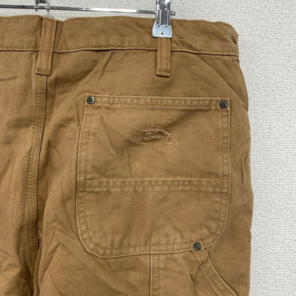 ノーブランド　ダブルニーペインターパンツ　ダックパンツ　ジップフライ　キャメル