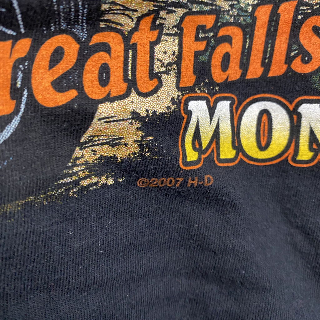 00s　HARLEY DAVIDSON　ハーレーダビッドソン　半袖プリントTシャツ　黒　ブラック