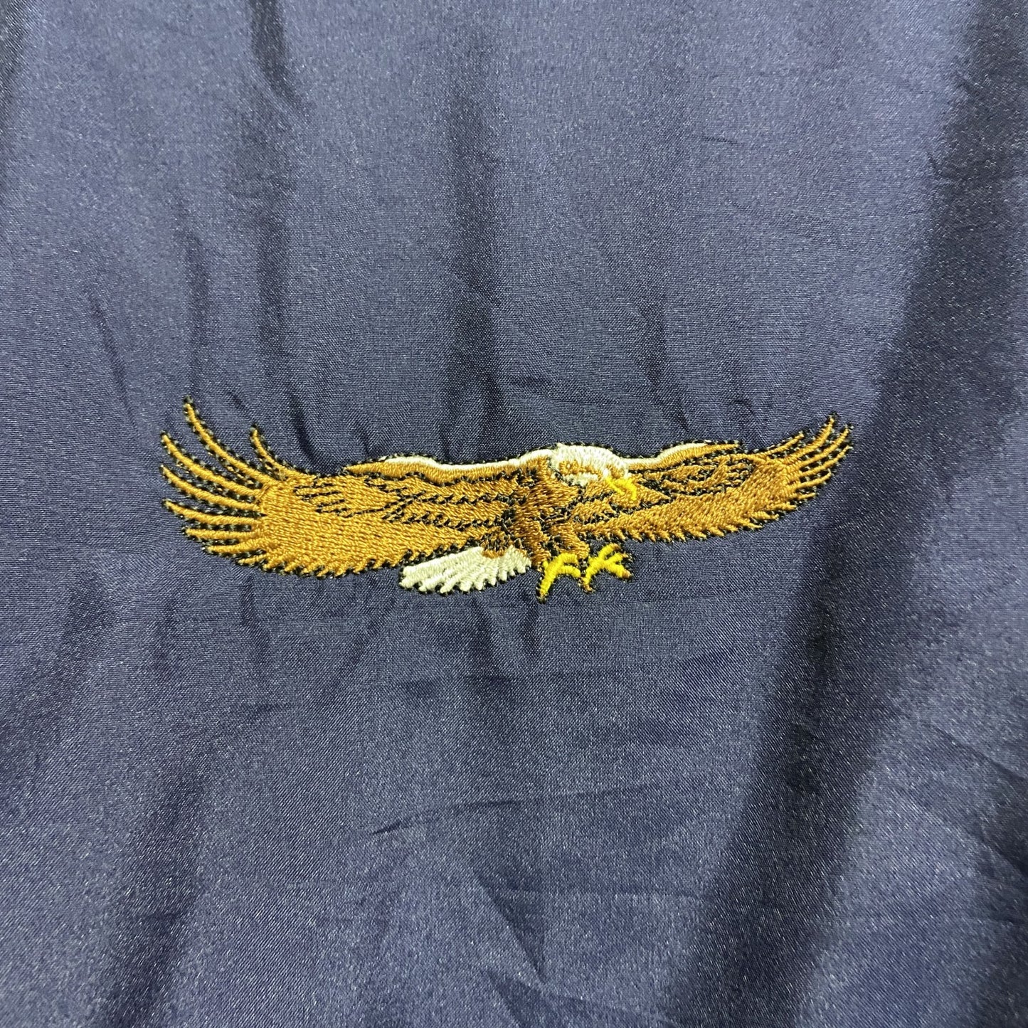 古着 used　Anaconda Sports　長袖ハイネック刺繍ナイロンジャケット　バスケットボール　ネイビー　Mサイズ