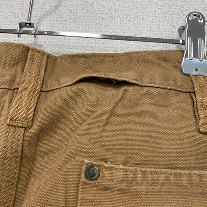 ノーブランド　ダブルニーペインターパンツ　ダックパンツ　ジップフライ　キャメル