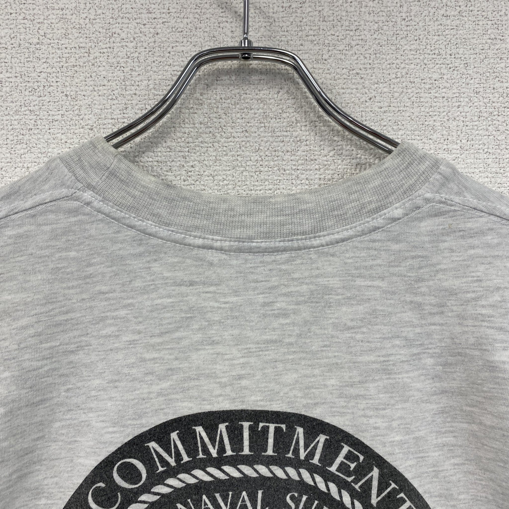 00s　BEEFY-T　U.S.NAVY　半袖プリントTシャツ　ヴィンテージ　灰色　グレー　Lサイズ