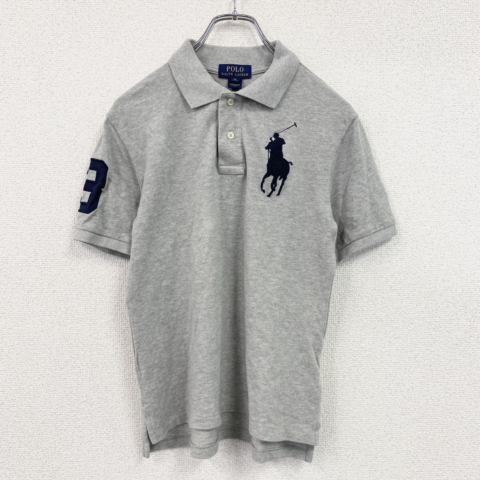 POLO RALPH LAUREN　ポロラルフローレン　半袖ポロシャツ　ビッグポニー　グレー　Mサイズ