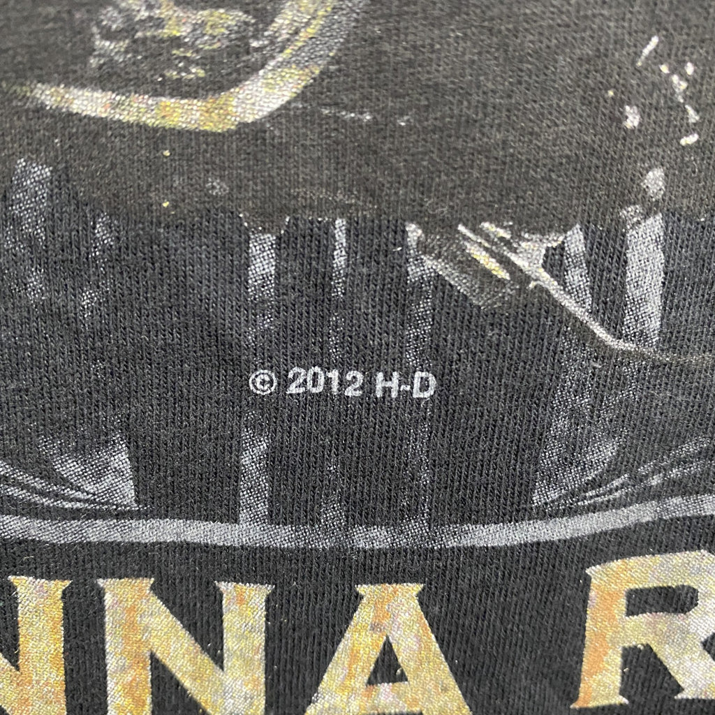 HARLEY DAVIDSON　ハーレーダビッドソン　半袖両面プリントTシャツ　黒　ブラック　Lサイズ