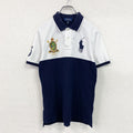 POLO RALPH LAUREN　ポロラルフローレン　半袖ポロシャツ　ビッグポニー　紺　ネイビー　白　ホワイト　Lサイズ