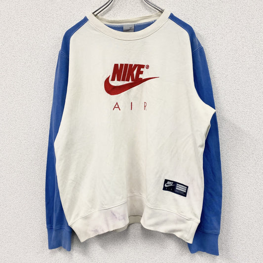 00s　NIKE　ナイキ　スウェット/トレーナー　ヴィンテージ　トリコロールカラー　白　ホワイト　Mサイズ