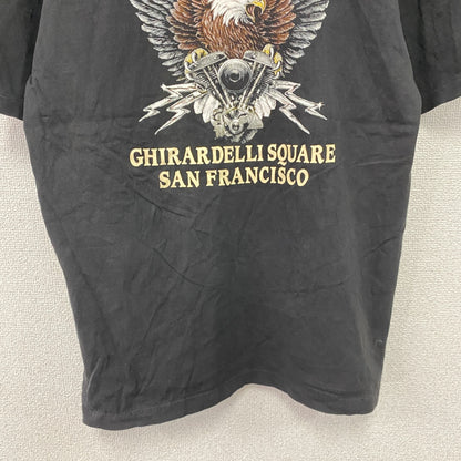 90s　CMJ　半袖プリントTシャツ　アニマルT　シングルステッチ　ヴィンテージ　黒　ブラック　Lサイズ