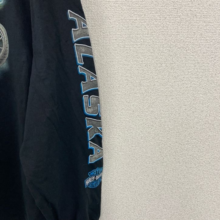 HARLEY DAVIDSON　ハーレーダビッドソン　長袖プリントTシャツ　黒　ブラック　2XLサイズ