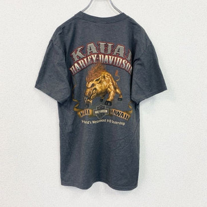 HARLEY DAVIDSON　ハーレーダビッドソン　半袖プリントTシャツ　灰色　グレー　Mサイズ