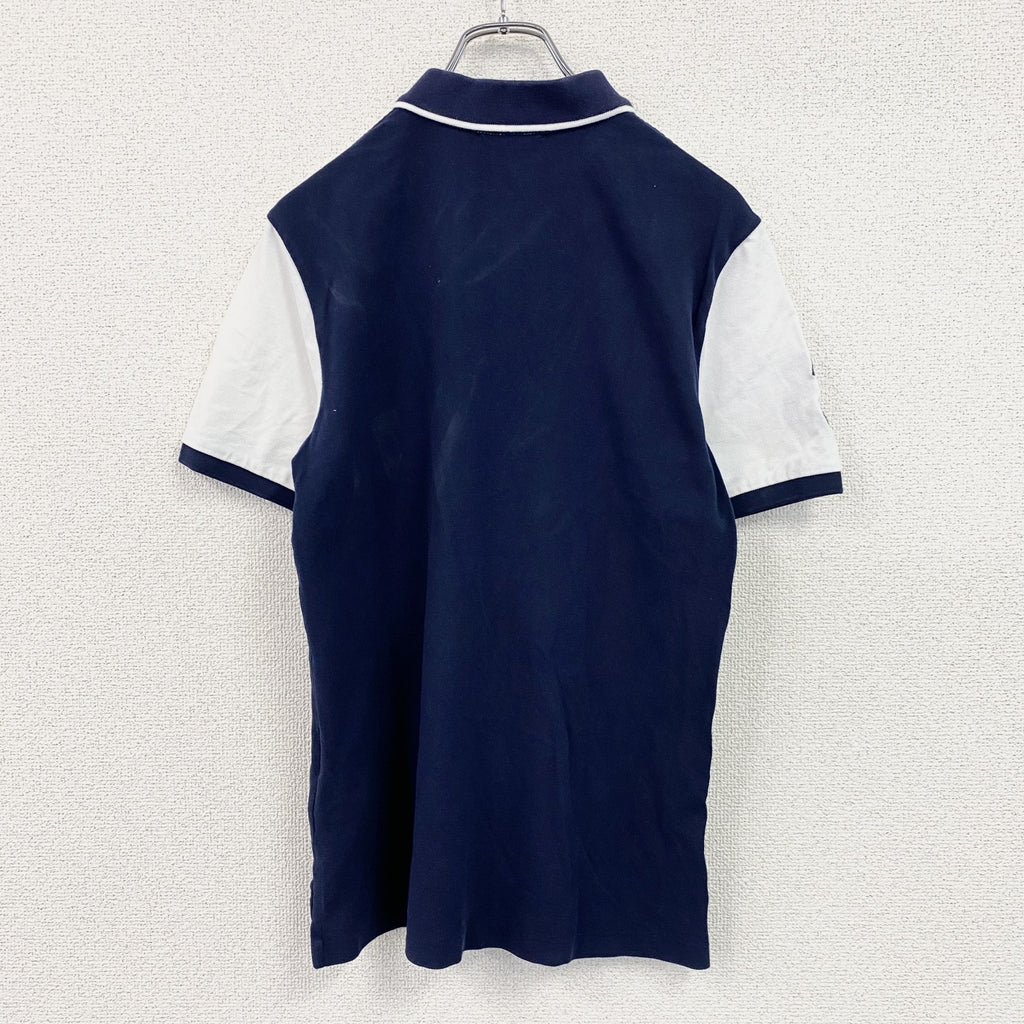 POLO RALPH LAUREN　ポロラルフローレン　半袖ポロシャツ　ビッグポニー　紺　ネイビー　白　ホワイト　Lサイズ