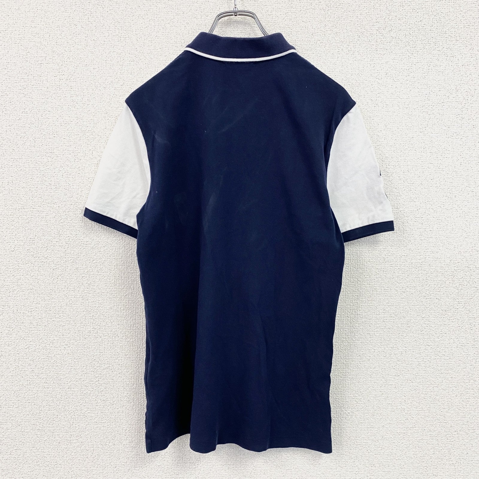 POLO RALPH LAUREN　ポロラルフローレン　半袖ポロシャツ　ビッグポニー　紺　ネイビー　白　ホワイト　Lサイズ