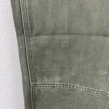 ノーブランド　ダブルニーペインターパンツ　ダックパンツ　ジップフライ　カーキ　