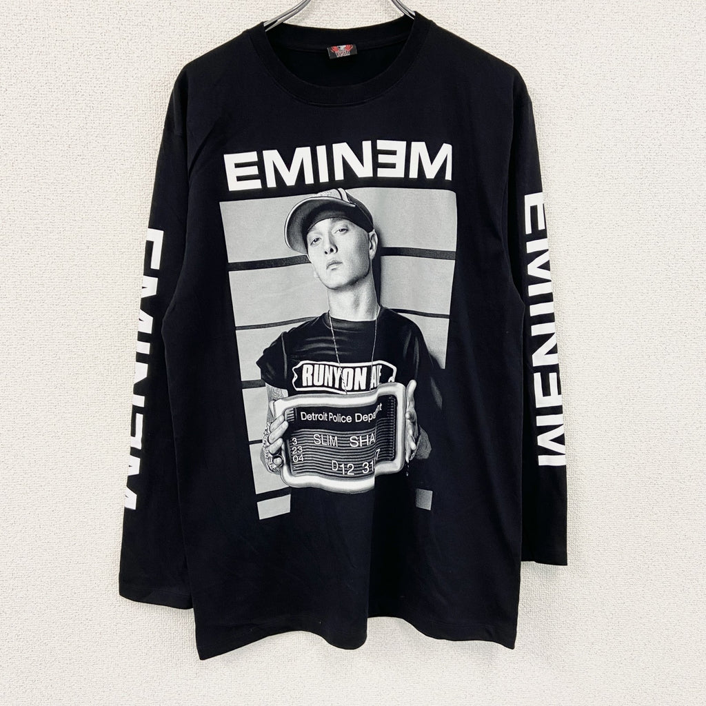 ROCK Yeah　EMINEM　エミネム　長袖Tシャツ/ロンT　黒　ブラック　Lサイズ