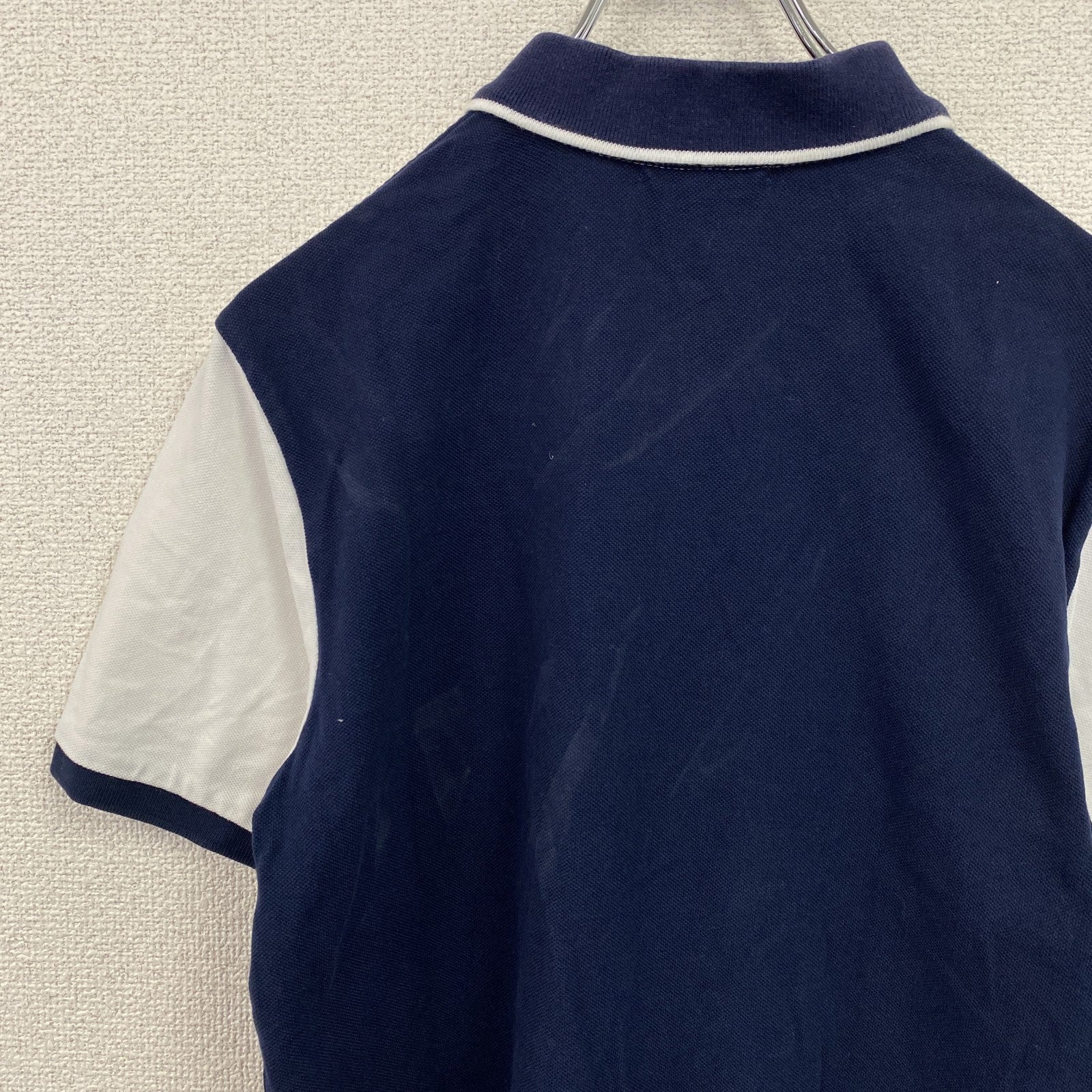 POLO RALPH LAUREN　ポロラルフローレン　半袖ポロシャツ　ビッグポニー　紺　ネイビー　白　ホワイト　Lサイズ