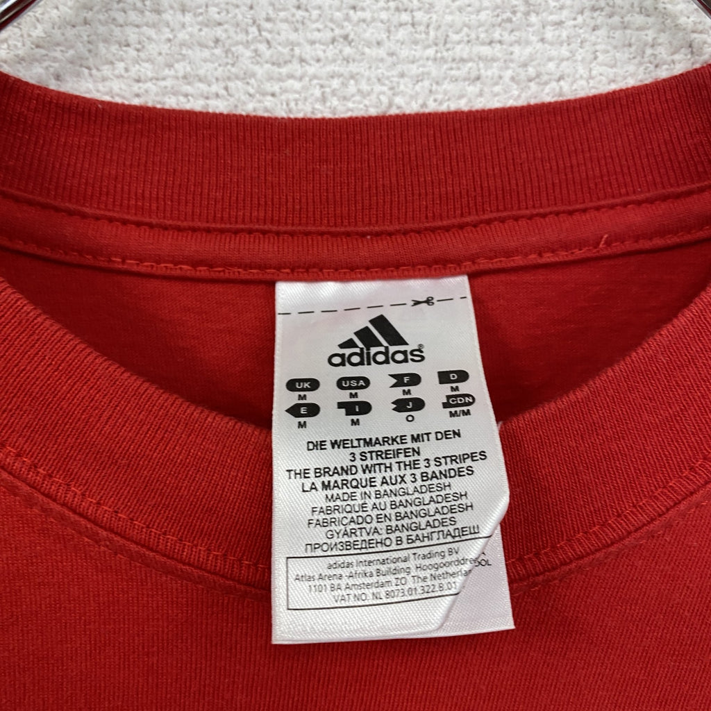 adidas　アディダス　スペイン代表　半袖プリントTシャツ　赤　レッド　Oサイズ