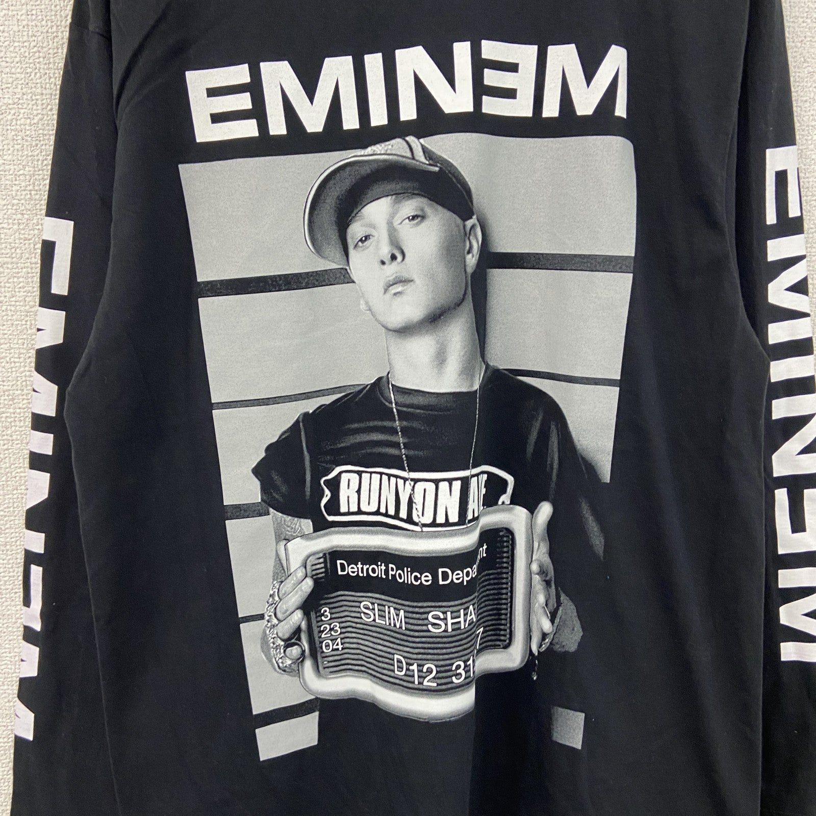 ROCK Yeah　EMINEM　エミネム　長袖Tシャツ/ロンT　黒　ブラック　Lサイズ