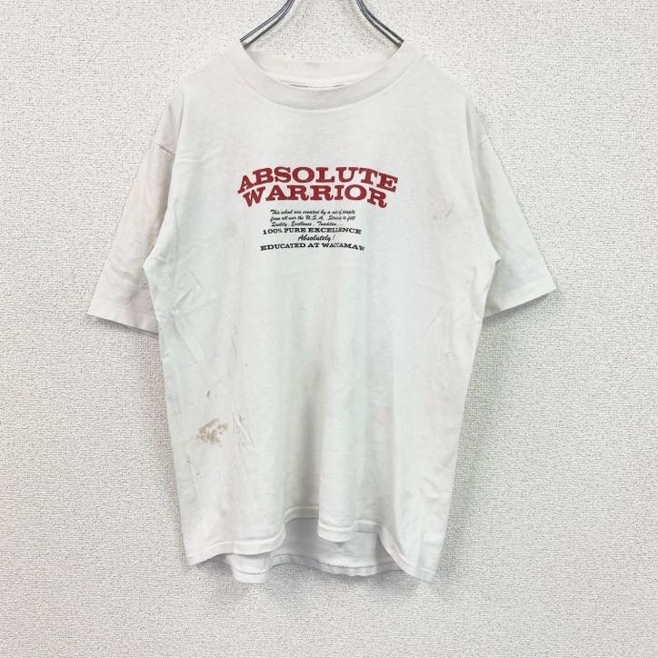 90s　anvil　半袖プリントTシャツ　シングルステッチ　ヴィンテージ　白　ホワイト　Lサイズ