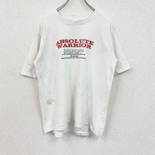 90s　anvil　半袖プリントTシャツ　シングルステッチ　ヴィンテージ　白　ホワイト　Lサイズ