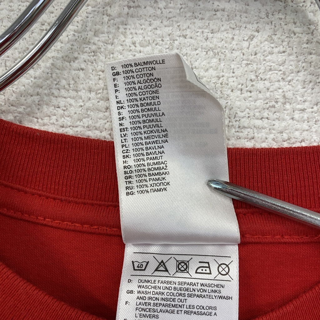 adidas　アディダス　スペイン代表　半袖プリントTシャツ　赤　レッド　Oサイズ