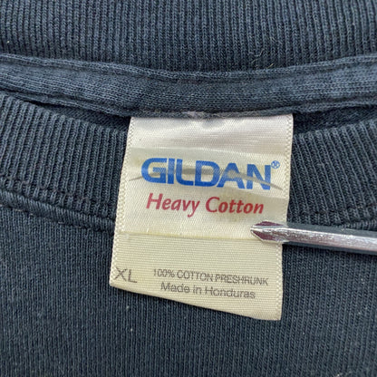 GILDAN　ギルダン　DGM　ディージーエム　momentum　半袖プリントTシャツ　バンドT　黒　ブラック　XLサイズ
