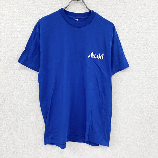 00s　アサヒビール　半袖プリントTシャツ　ヴィンテージ　青　ブルー　Lサイズ
