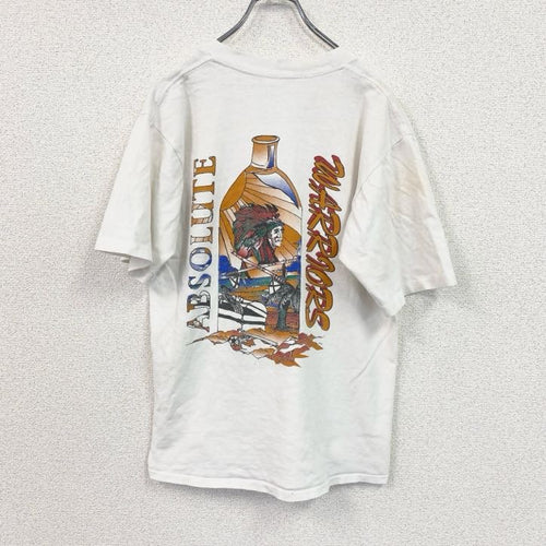 90s　anvil　半袖プリントTシャツ　シングルステッチ　ヴィンテージ　白　ホワイト　Lサイズ