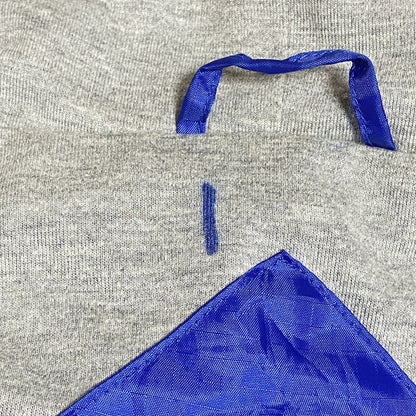 古着 used　GTM　長袖ハーフジップナイロンプルオーバー　アノラック　ワンポイント刺繍　GVHS EAGLES　青　Lサイズ