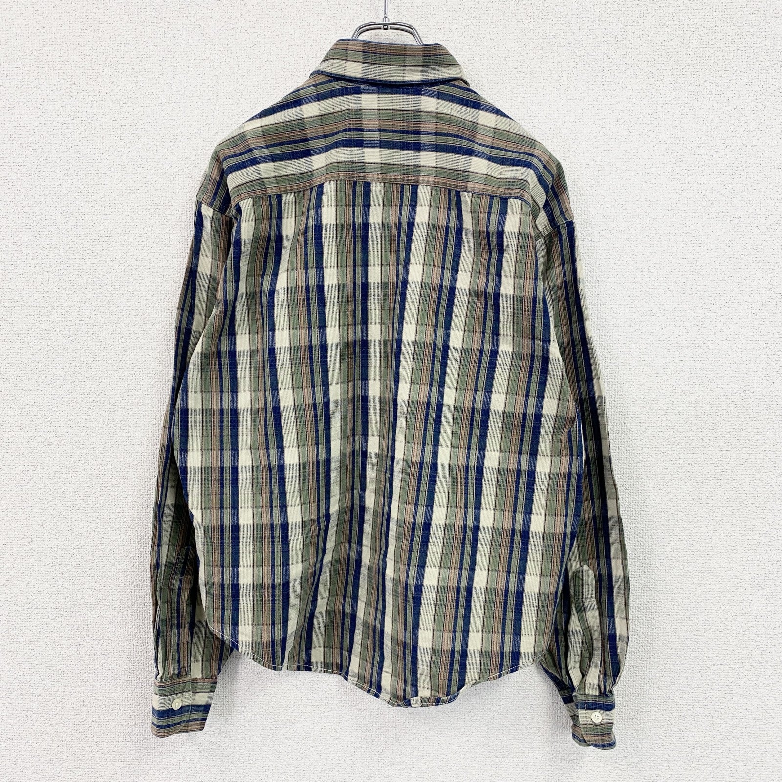 L.L.Bean　エルエルビーン　長袖シャツ　チェック柄　マルチカラー　緑　グリーン　SMサイズ