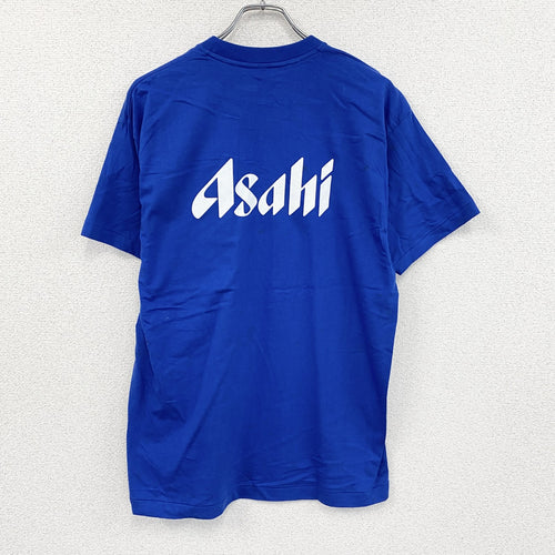 00s　アサヒビール　半袖プリントTシャツ　ヴィンテージ　青　ブルー　Lサイズ