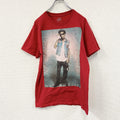 Wiz Khalifa　ウィズカリファー　半袖USラッパーTシャツ　人物T　赤　レッド　Mサイズ