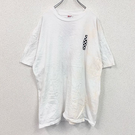 Hanes　ヘインズ　半袖プリントTシャツ　白　ホワイト　XLサイズ
