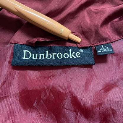 古着 used　Dunbrooke ダンブルック　NFL　長袖ナイロンジャケット　ワンポイント刺繍　アメフト　赤　Lサイズ