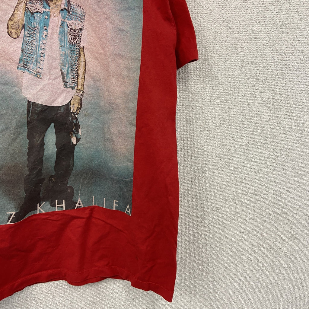 Wiz Khalifa　ウィズカリファー　半袖USラッパーTシャツ　人物T　赤　レッド　Mサイズ