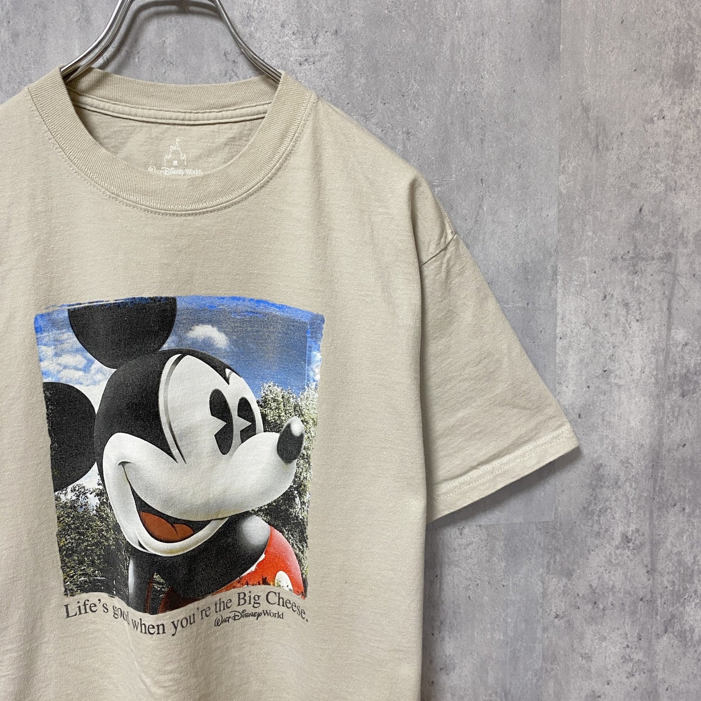 古着 used　Disney World　ディズニー　ミッキーマウス　半袖オフィシャルプリントTシャツ　レトロ　クルーネック