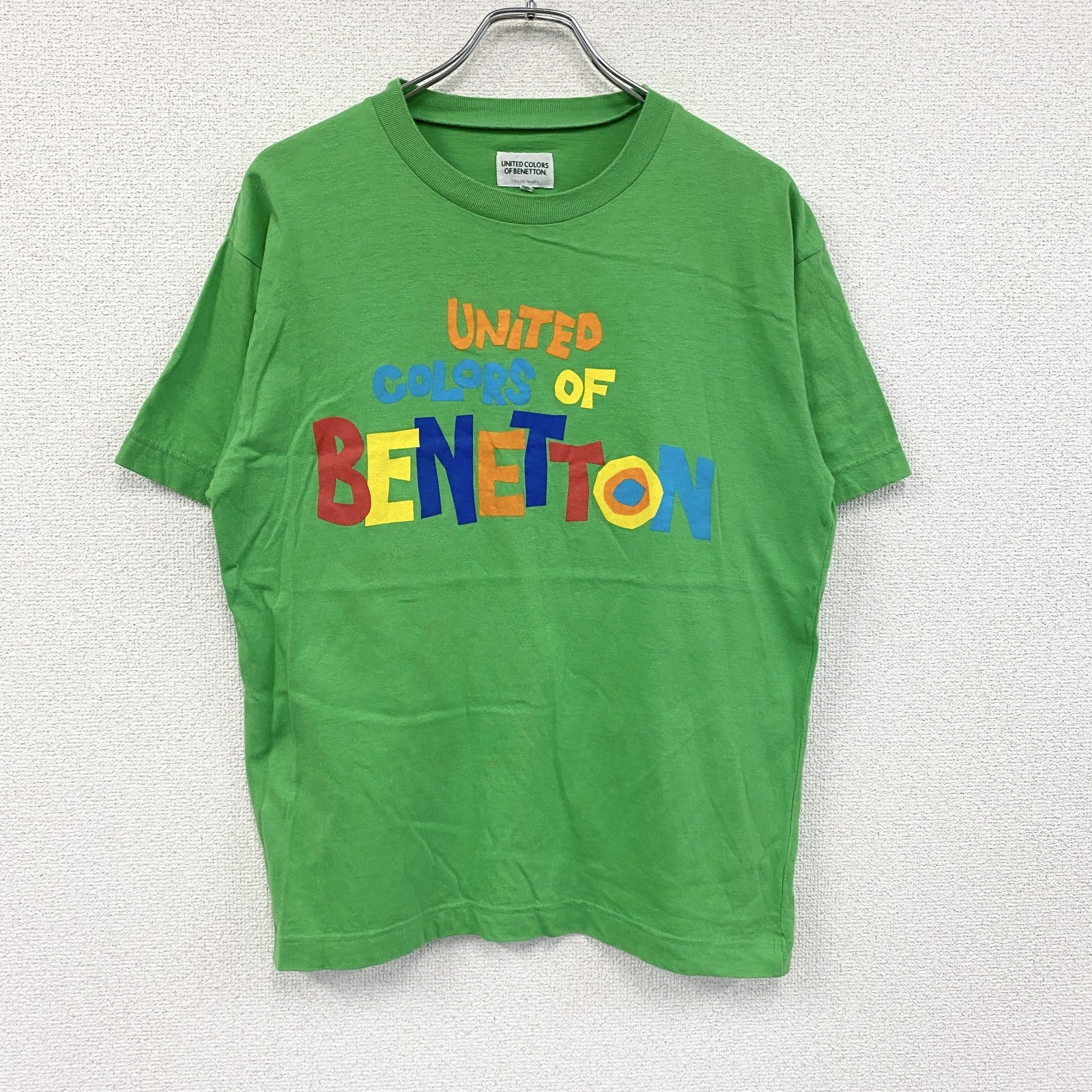 ～00s　UNITED COLORS OF BENETTON　ベネトン　半袖プリントTシャツ　グリーン　46サイズ