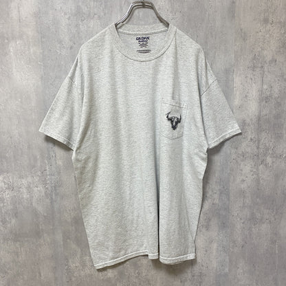 古着 used　GILDAN　ギルダン　半袖ワンポイントTシャツ　バックプリント　クルーネック　オーバーサイズ　Lサイズ