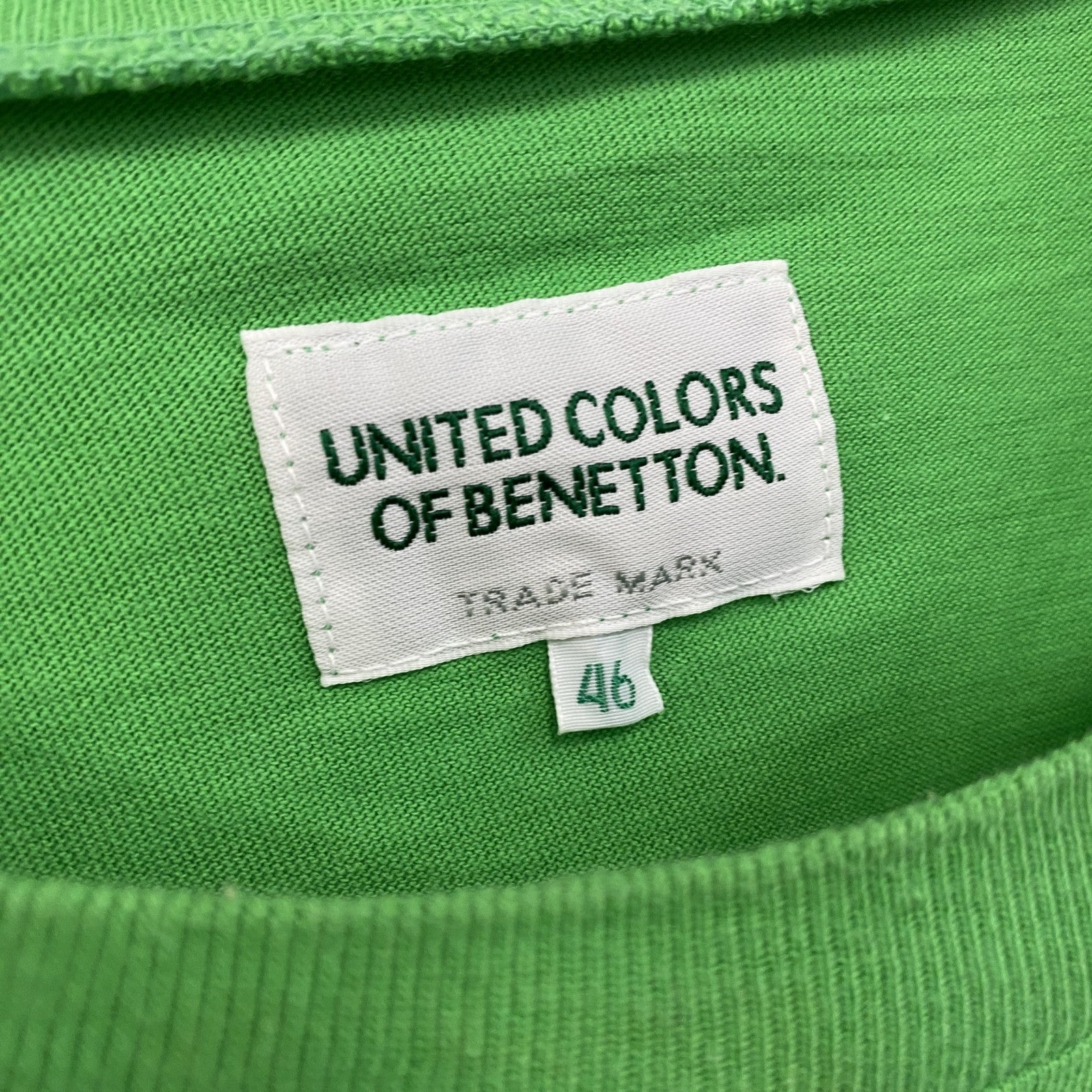 ～00s　UNITED COLORS OF BENETTON　ベネトン　半袖プリントTシャツ　グリーン　46サイズ