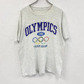 90s　アトランタオリンピック　グアム代表　半袖プリントTシャツ　シングルステッチ　オートミール　