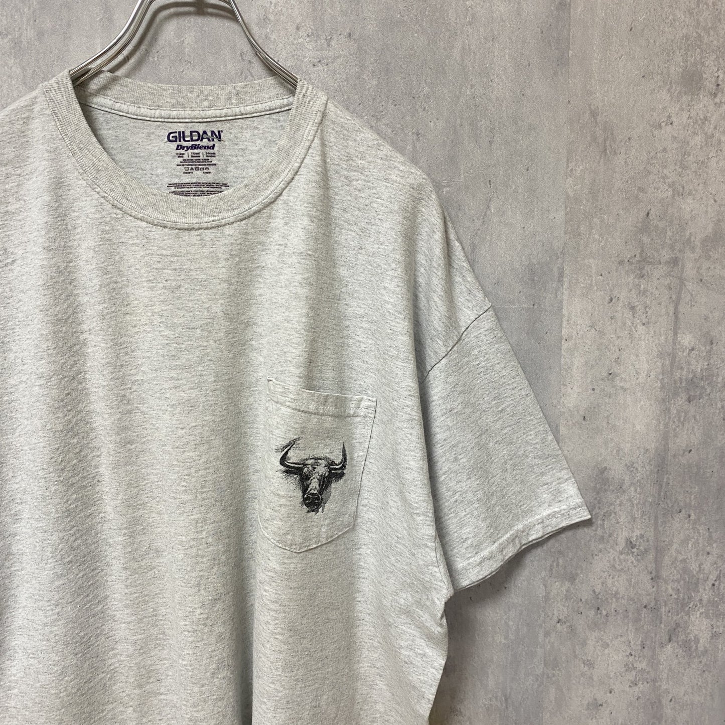 古着 used　GILDAN　ギルダン　半袖ワンポイントTシャツ　バックプリント　クルーネック　オーバーサイズ　Lサイズ