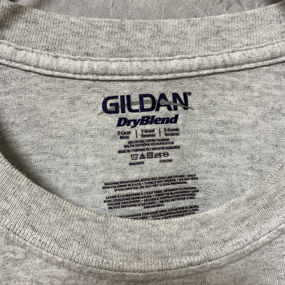 古着 used　GILDAN　ギルダン　半袖ワンポイントTシャツ　バックプリント　クルーネック　オーバーサイズ　Lサイズ