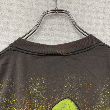 90s　PRIMAL WEAR　プライマルウェア　半袖プリントTシャツ　宇宙人　ヴィンテージ　茶色　ブラウン　