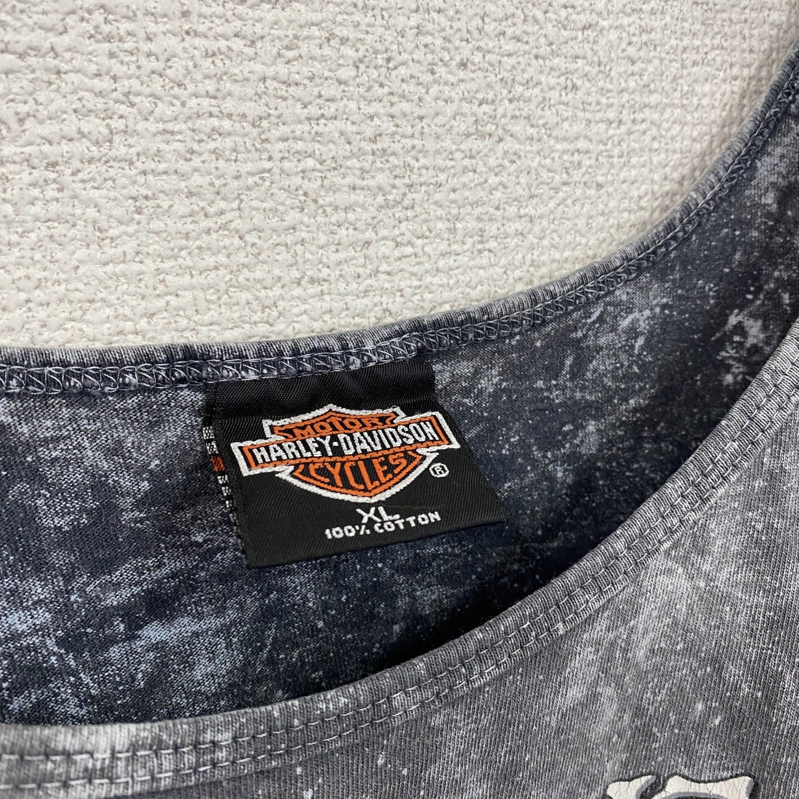 90s　HARLEY DAVIDSON　ハーレーダビッドソン　タンクトップ/ノースリーブ　グレー　XLサイズ