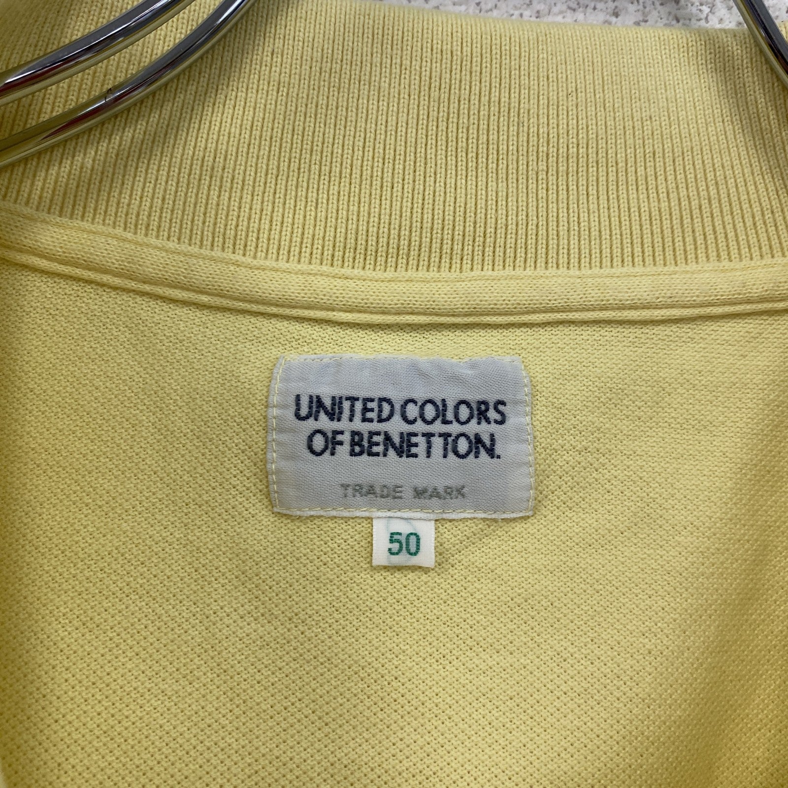 UNITED COLORS OF BENETTON　ユナイテッドカラーズオブベネトン　半袖ポロシャツ　黄色　イエロー　50サイズ