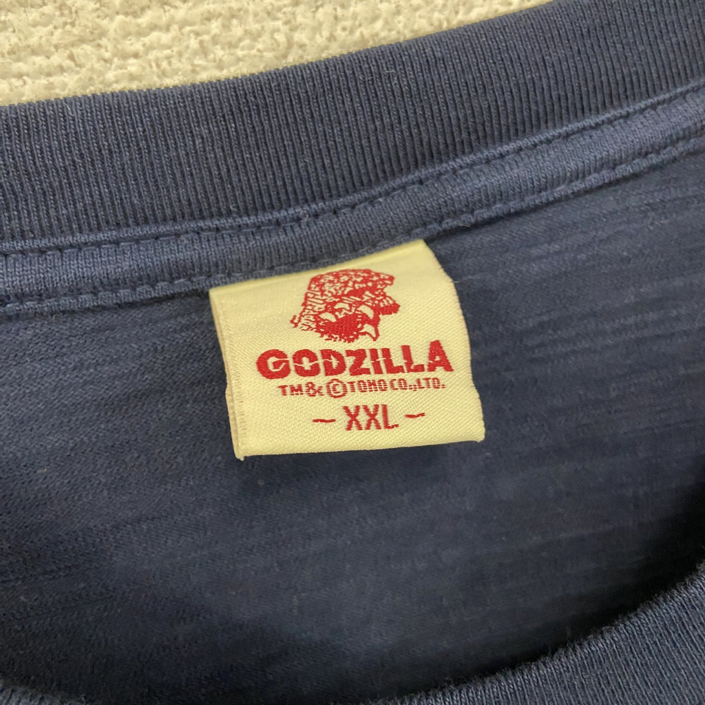 GODZILLA　ゴジラ　半袖プリントTシャツ　紺　ネイビー　2XLサイズ