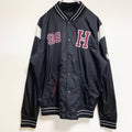 古着 used　HOLLISTER ホリスター　長袖ナイロンスタジャン　アウター　Los Angeles　黒　ブラック　Sサイズ