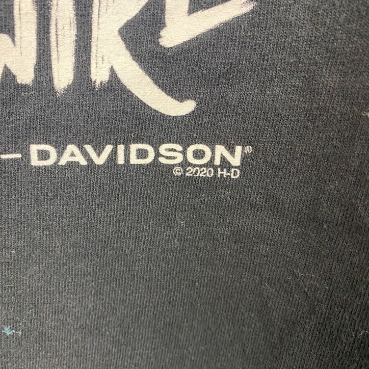 HARLEY DAVIDSON　ハーレーダビッドソン　半袖プリントTシャツ　黒　ブラック　Lサイズ