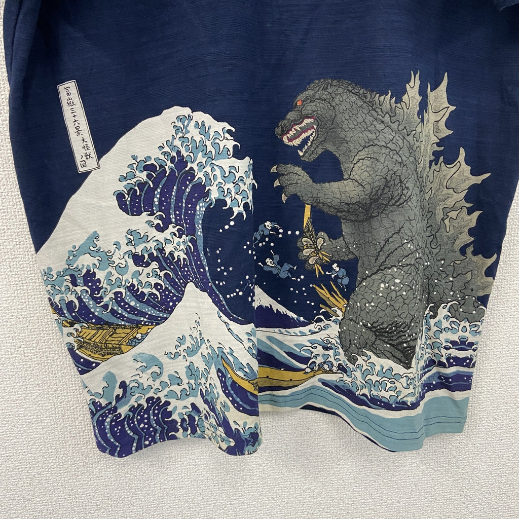 GODZILLA　ゴジラ　半袖プリントTシャツ　紺　ネイビー　2XLサイズ